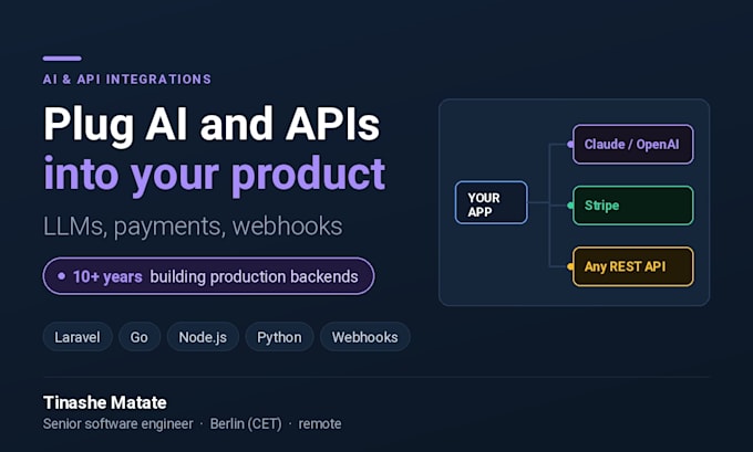 integrate openai, claude, stripe and any rest API