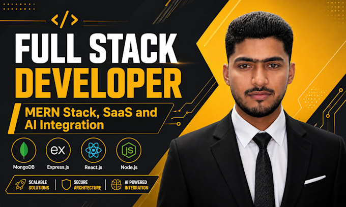 be your full stack developer, mern stack, saas and ai saas developer