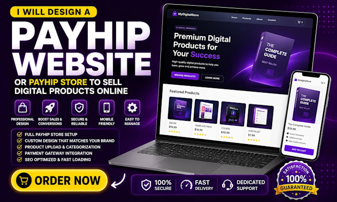 design a payhip website with SEO optimized product pages