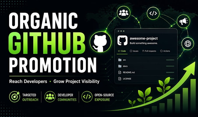 organically promote your github project to increase visibility