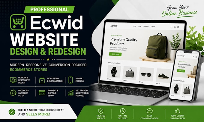 design ecwid website,  landing page, redesign ecwid website, ecwid store
