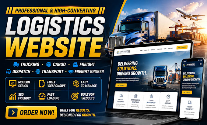 build logistics, trucking, cargo, freight and dispatch website
