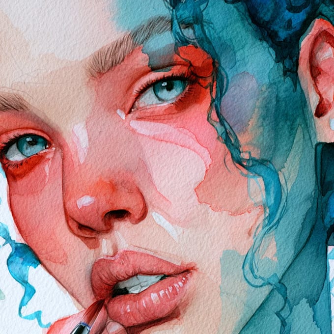 create a watercolor portrait