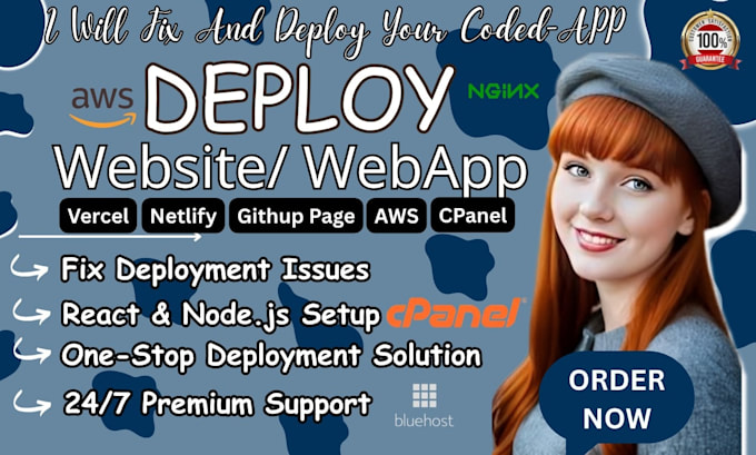 deploy website on vercel, netlify or any hosting server