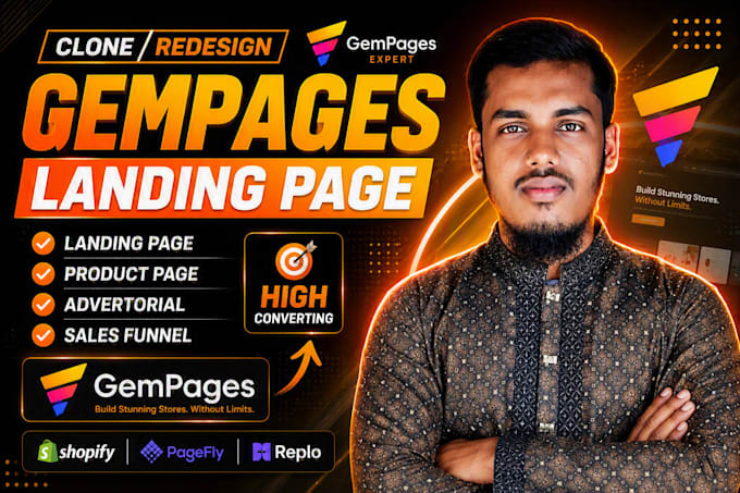design high converting shopify landing page using gempage