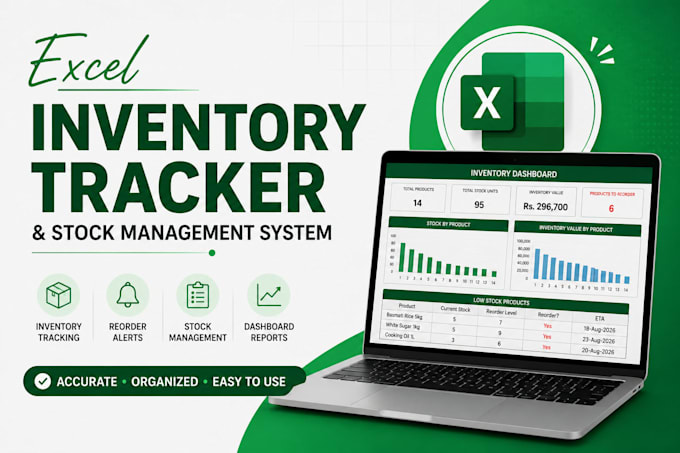 create excel inventory tracker and stock management system