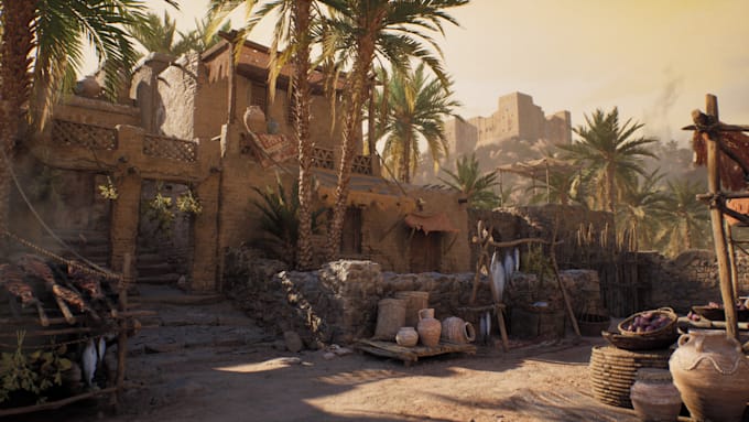 design realistic 3d game environment, level design, open world map in unity ue5