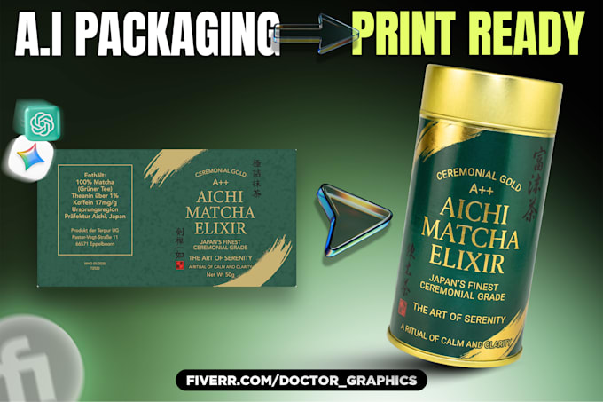 convert ai packaging design into print ready vector artwork