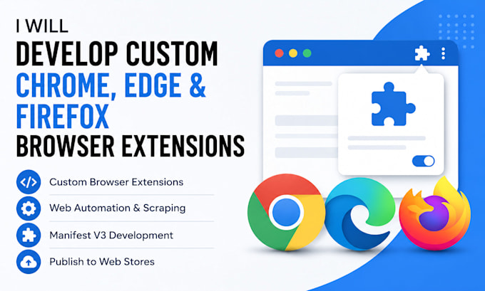 develop custom chrome, edge, and firefox browser extensions