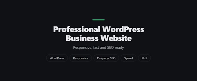 create a professional wordpress business website, responsive and SEO ready