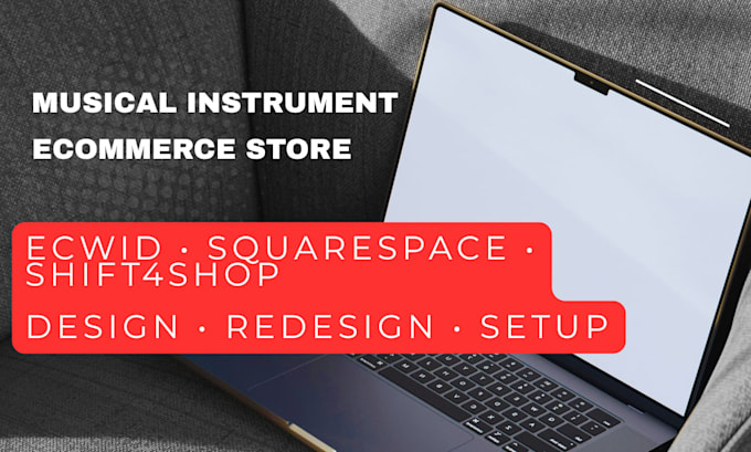 create ecwid squarespace shif4shop musical instruments ecommerce website
