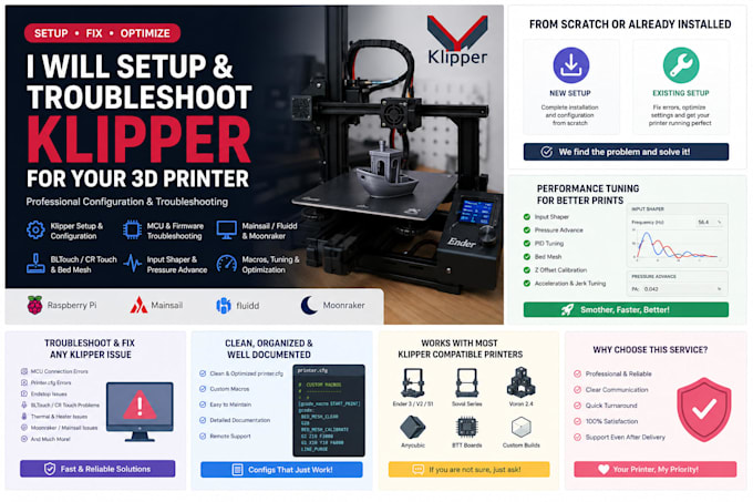 setup and troubleshoot klipper for your 3d printer