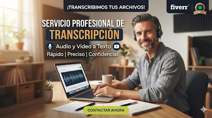 transcribe audio, video, and documents into clean spanish text