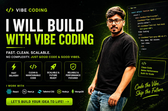 work as a vibe coder, perform vibe coding, and fix vibe code