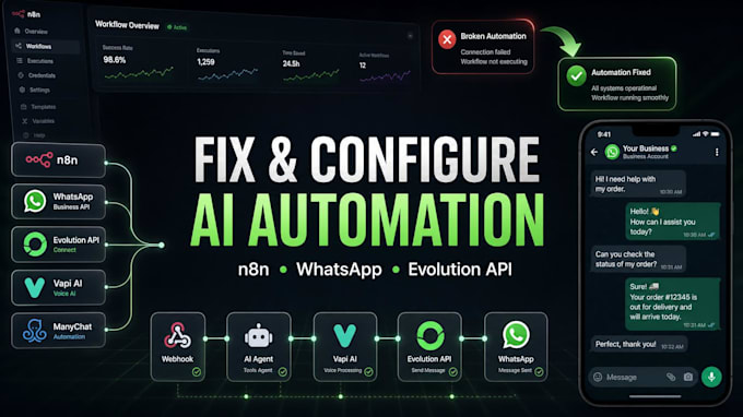 fix meta api whatsapp evolution api ai chatbot vapi manychat api CRM deployment