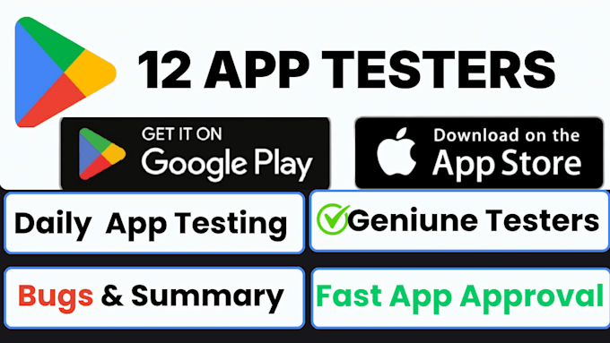 provide real 12 testers or 20 testers for closed testing google play console