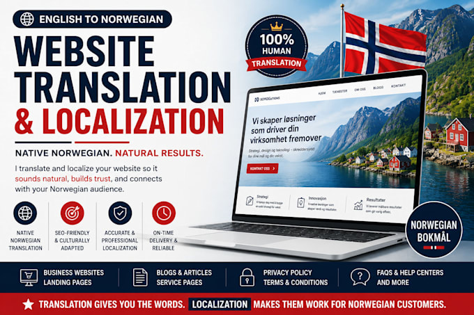 translate website from english to norwegian localization
