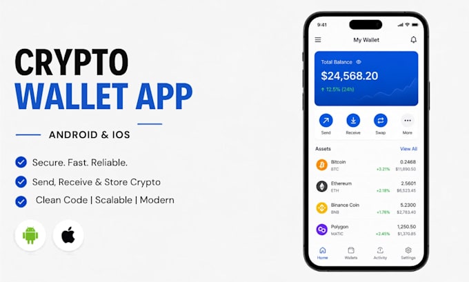 develop a secure crypto wallet app for ios and android