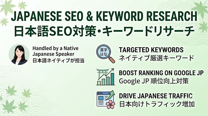 do professional japanese SEO and keyword research manually