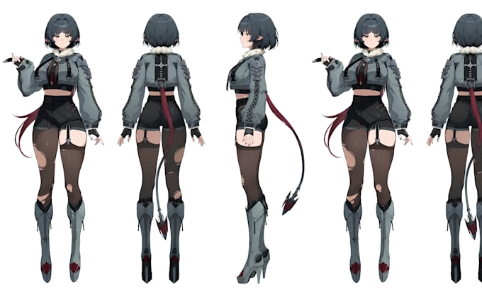 create detailed 2d vtuber model with live2d  rigging and face tracking