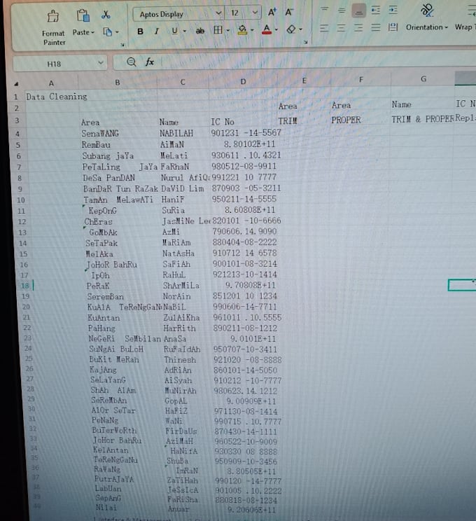 do sorting,formating and cleaning the data