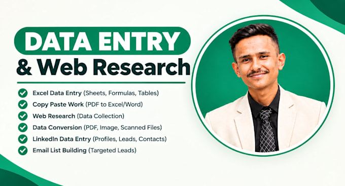do manual data entry, lead generation, and web research