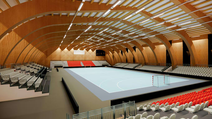 design 3d stadium, arena and sports facility with cgi