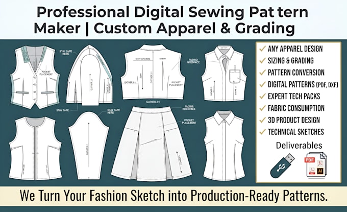 be your digital sewing pattern maker for any type of apparel