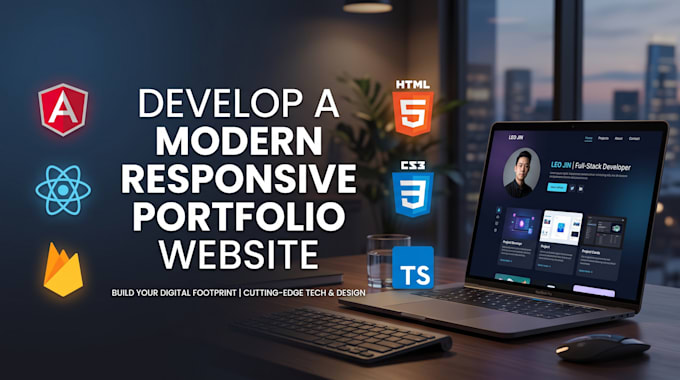 develop a modern responsive portfolio website