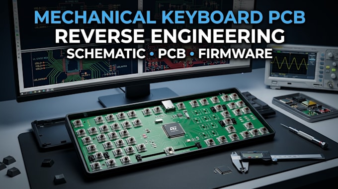 reverse engineer mechanical keyboard pcb, schematic, pcb design and firmware