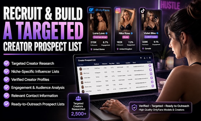 recruit and build a targeted creator prospect list