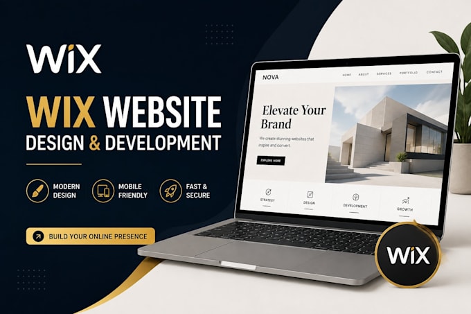 do wix website redesign, wix website design, wix studio website design