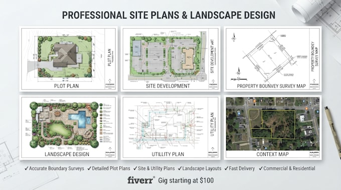 create permit ready site plans, plot plans, property maps and illustration