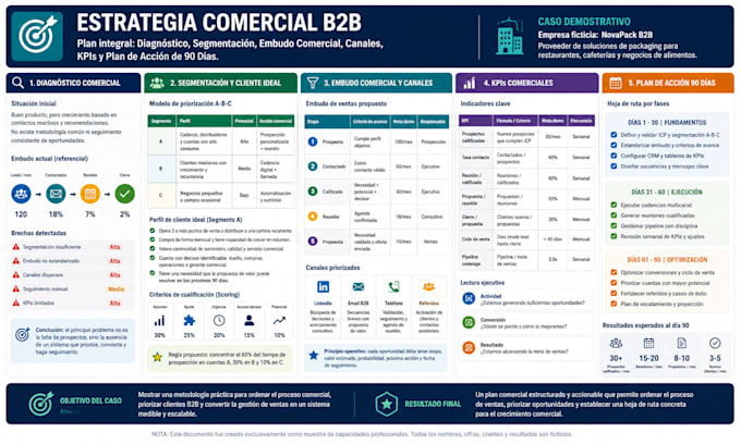 plan de crecimiento comercial plan comercial b2b diseño de pipeline
