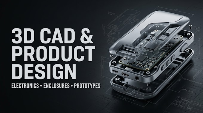 create cad models, 3d product designs and enclosures for consumer electronics
