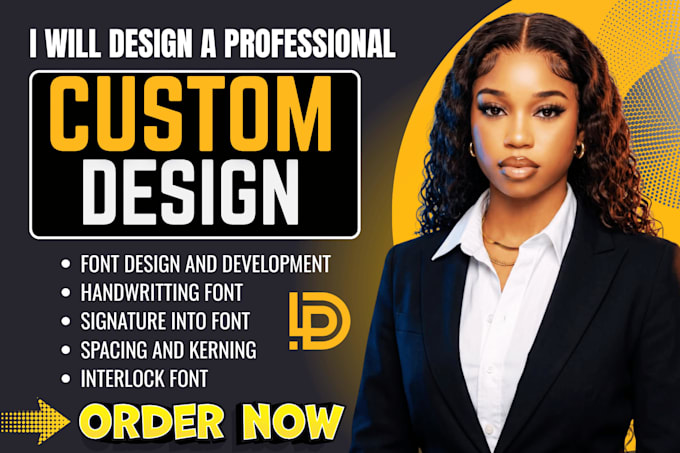 create custom font logo typeface or typography for your brand or project