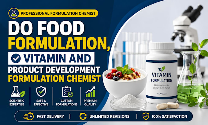 do food formulation, vitamin and product development formulation chemist