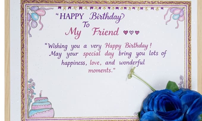write a custom birthday wish in beautiful handwriting