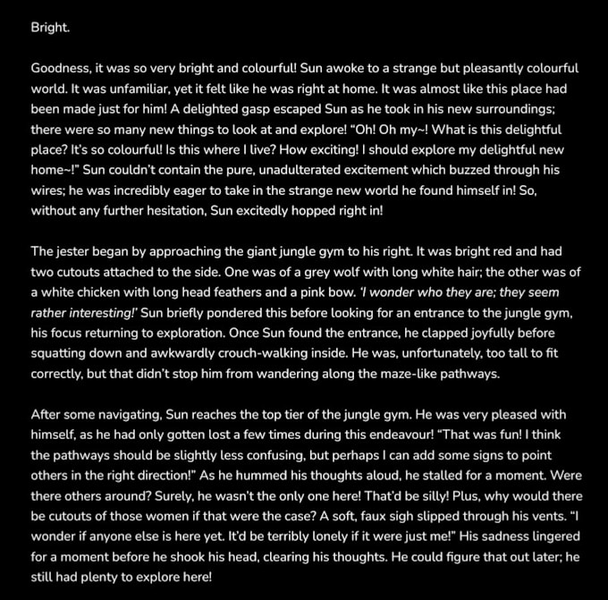 write a story for you