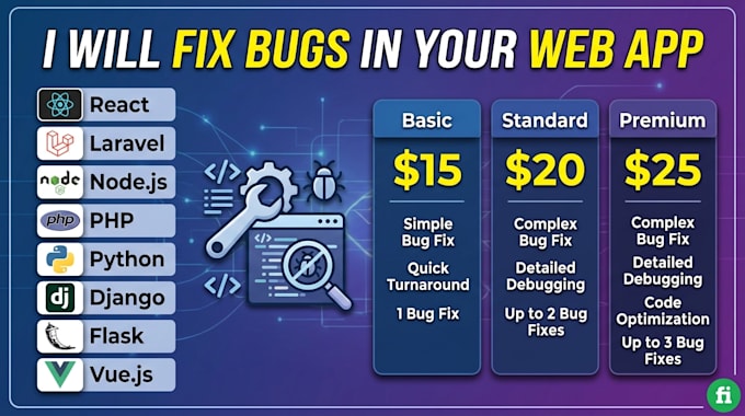 fix bugs in your web app