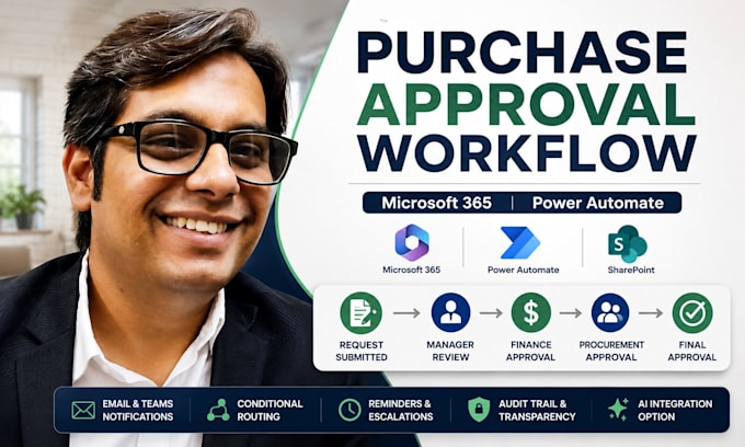 build a purchase request approval workflow in microsoft 365