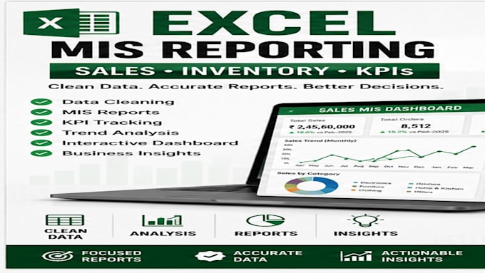 create excel mis reports for sales, inventory and business