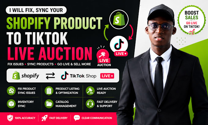 fix, sync your product from shopify to tiktok live auction