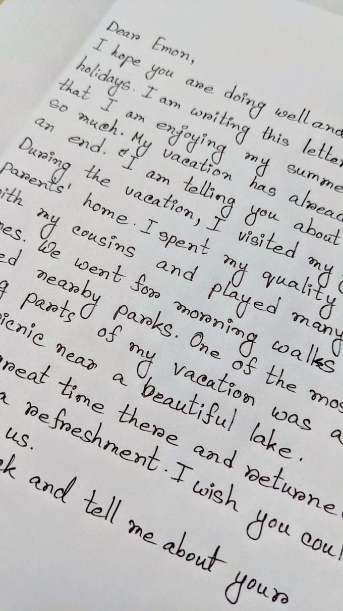 write anything with my exquisite handwriting