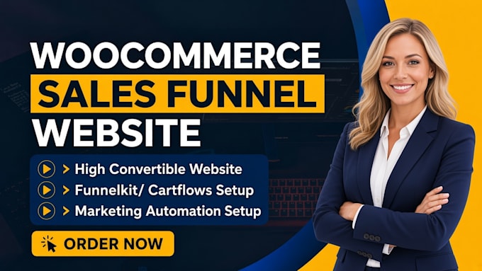 design woocommerce sales funnel website using funnelkit or cartflows