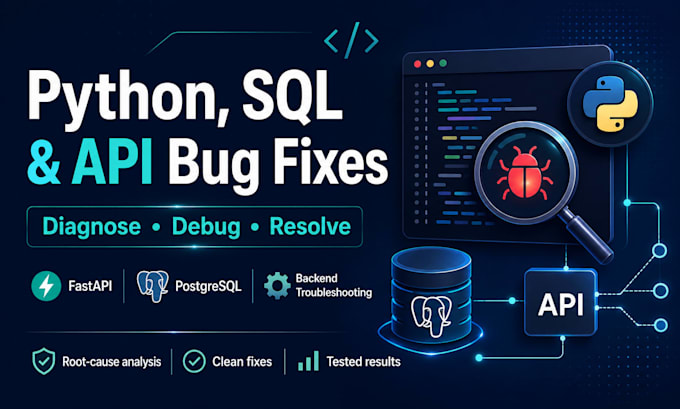 diagnose and fix python sql and API issues