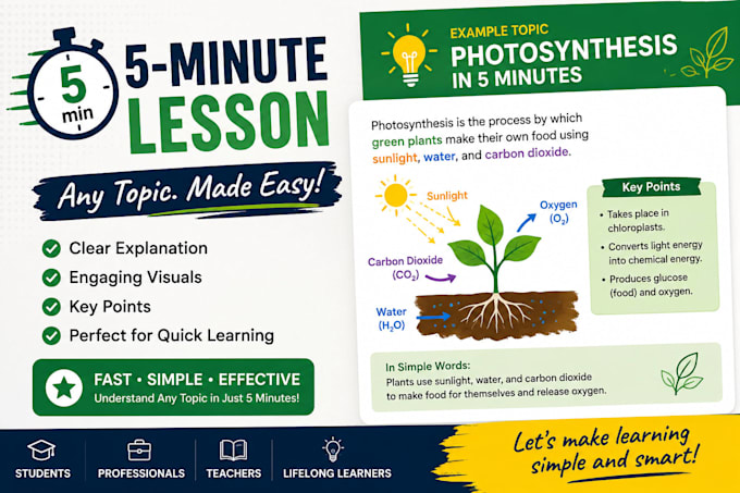 create a 5 minute lesson on any topic
