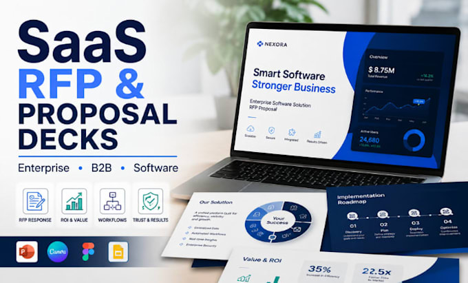 design enterprise saas rfp proposal software solution client presentation deck