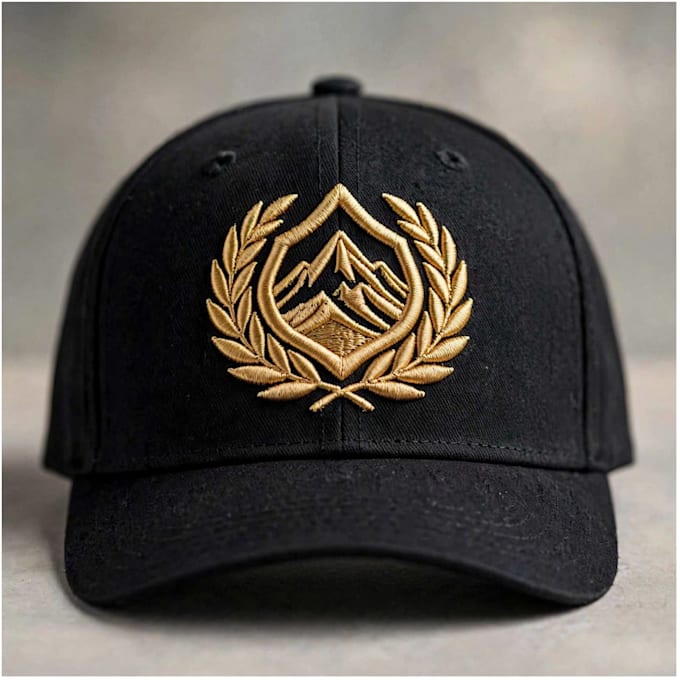 convert logo to embroidery digitizing dst pes for  jacket cap