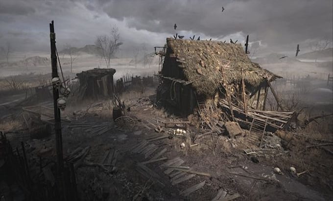 design ue 3d game level, unity 3d scene, medieval castle, environment design
